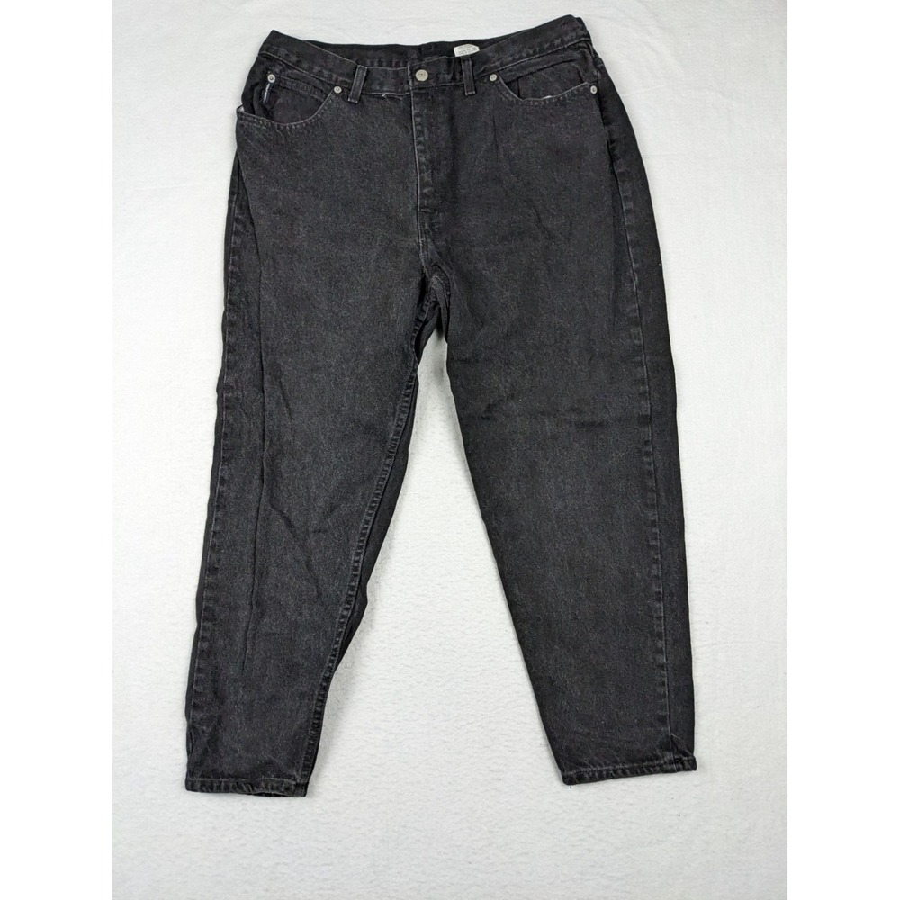 Faded Glory Black Jeans 18W Petite High Waisted Rise 100% Cotton